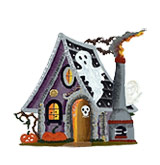 Haunted Halloween House pewter flat