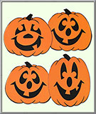 Jack-O-Lantern Silhouettes pumpkin cutouts