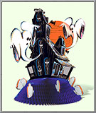 Halloween Haunted House centerpiece