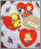 1950's Hallmark Cards Heart Valentines