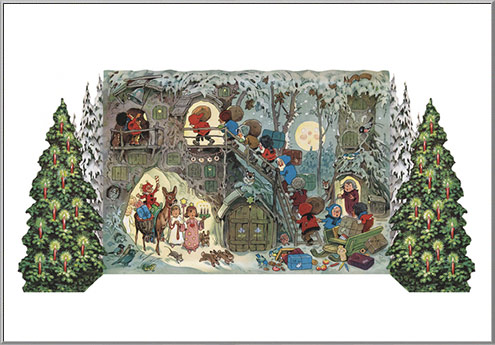 'The Forest Gnomes' Christmas' standing Advent calendar decoration from Germany