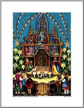 'Holy Nativity in the Chapel' Christmas Advent Calendar from Germany