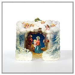 Victorian Nativity Christmas Card from England