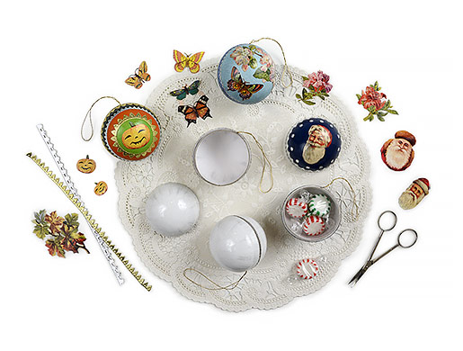 White Papier Mache Craft Balls to decorate