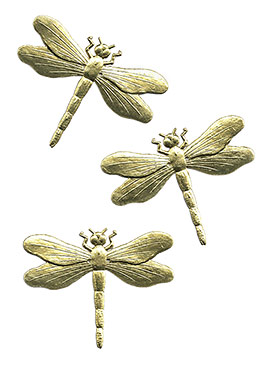 Flying Dragonflies - Gold Dresden ornaments from Germany