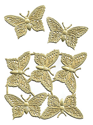 Filigree Butterflies - Gold Dresden ornaments from Germany