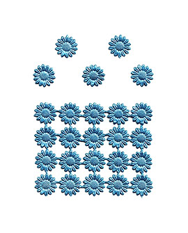 Marguerite Daisies - Blue Dresden trim die-cuts from Germany