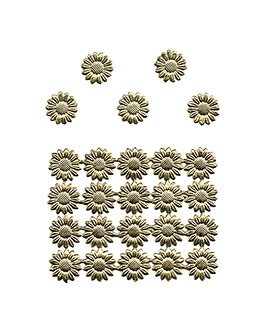 Marguerite Daisies - Gold Dresden trim die-cuts from Germany