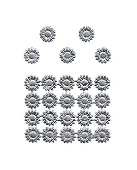 Marguerite Daisies - Silver Dresden trim die-cuts from Germany