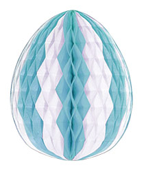 Blue & White honeycomb Easter egg decoration