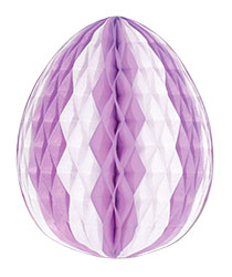 Lilac & White honeycomb Easter egg decoration
