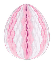 Pink & White honeycomb Easter egg decoration