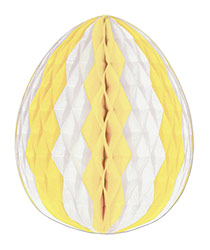 Yellow & White honeycomb Easter egg decoration