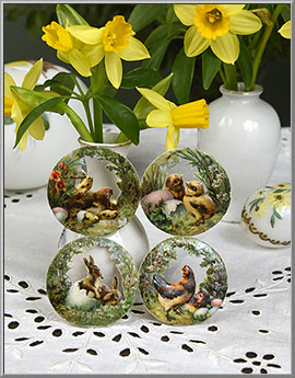 Antique 1890's Easter Animal Scenes scrap pictures made in Germany
