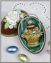 April Easter Basket Victorian glass ornament by D. Blumchen