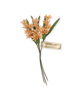 Wild Lilies Spray vintage fabric flowers made in Czechoslovakia