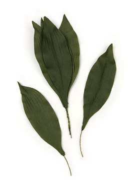 Lily of the Valley Leaves vintage fabric leaf bunch made in Japan