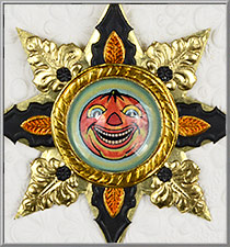 'Mystical Pumpkin' Halloween Dresden Star Amulet