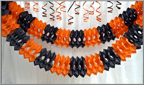 Halloween Arcade Garland honeycomb tissue party decoration