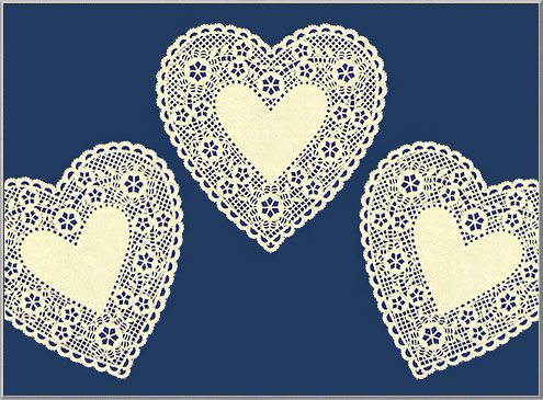Vintage Valentine Heart Paper Lace Doilies - Made in the USA