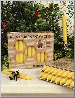 100% Beeswax Christmas Tree Candles from Germany