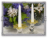 link to Dresden trim flower and candle cuffs