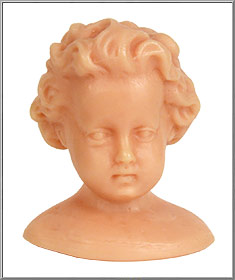 Large Toddler Wax Doll Head from Germany