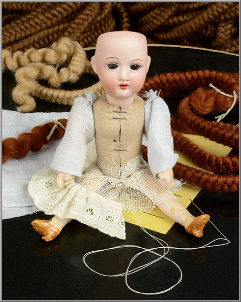 Vintage Curly Crepe Wool Roving for Doll Wigs from England