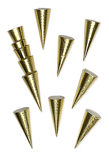Gold Paper Foil Craft Cornucopia Cones from Denmark