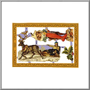 Christmastide Motifs scrap relief sheet Mamelok England