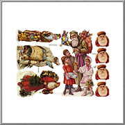 Nostalgic Santa Claus scrap pictures sheet EF Germany