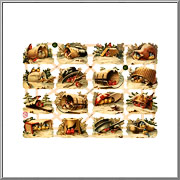 Birds Sheltering from the Snow scrap pictures sheet EF Germany
