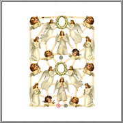 Angels in White Raiment scrap relief sheet EF Germany
