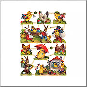 Easter Chicks and Friends Scrap Picture Sheet EF Germany
