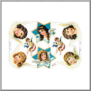 Serene Angel Faces scrap relief sheet MLP Mamelok England