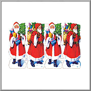 Festive Father Christmas Santa scrap relief sheet MLP Mamelok England