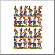 Garden Gnomes scrap relief MLP Mamelok England