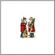 Santa Claus with Gifts scraps vintage PZB Western Germany